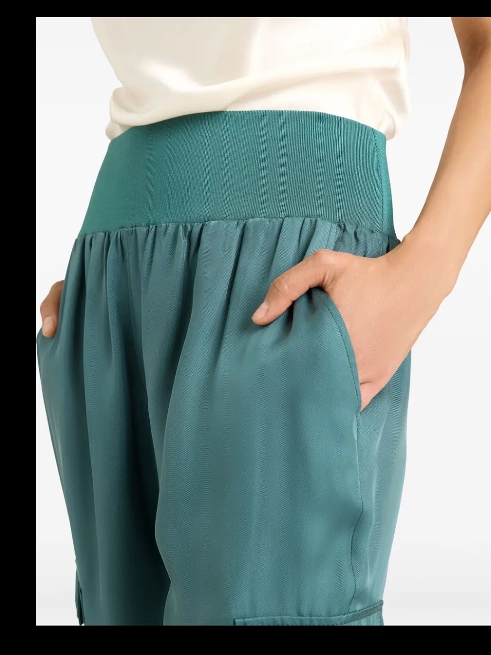 CINQ a SEPT Crepe Giles Pant Teal Blue/Green Size XS - Picture 5 of 13